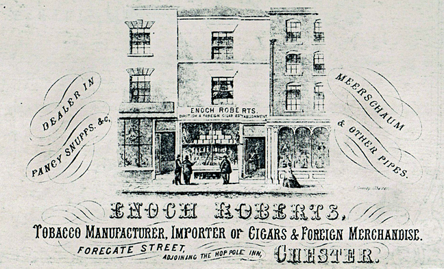 tobacconist advert next to hop pole hotel